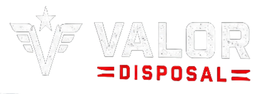 Valor Disposal logo with winged star symbol and red text